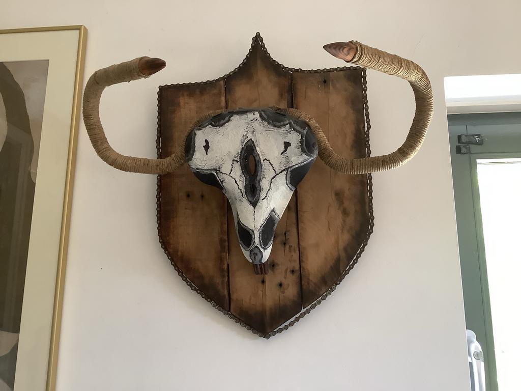 Unieke Upcycled Stierenkop Decoratie - Industriele kunst, Ophalen, Gebruikt, Industrieel, Meerkleurig