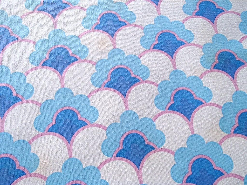 Rol vintage behang, Huis en Inrichting, Stoffering | Behang, Ophalen of Verzenden, Blauw