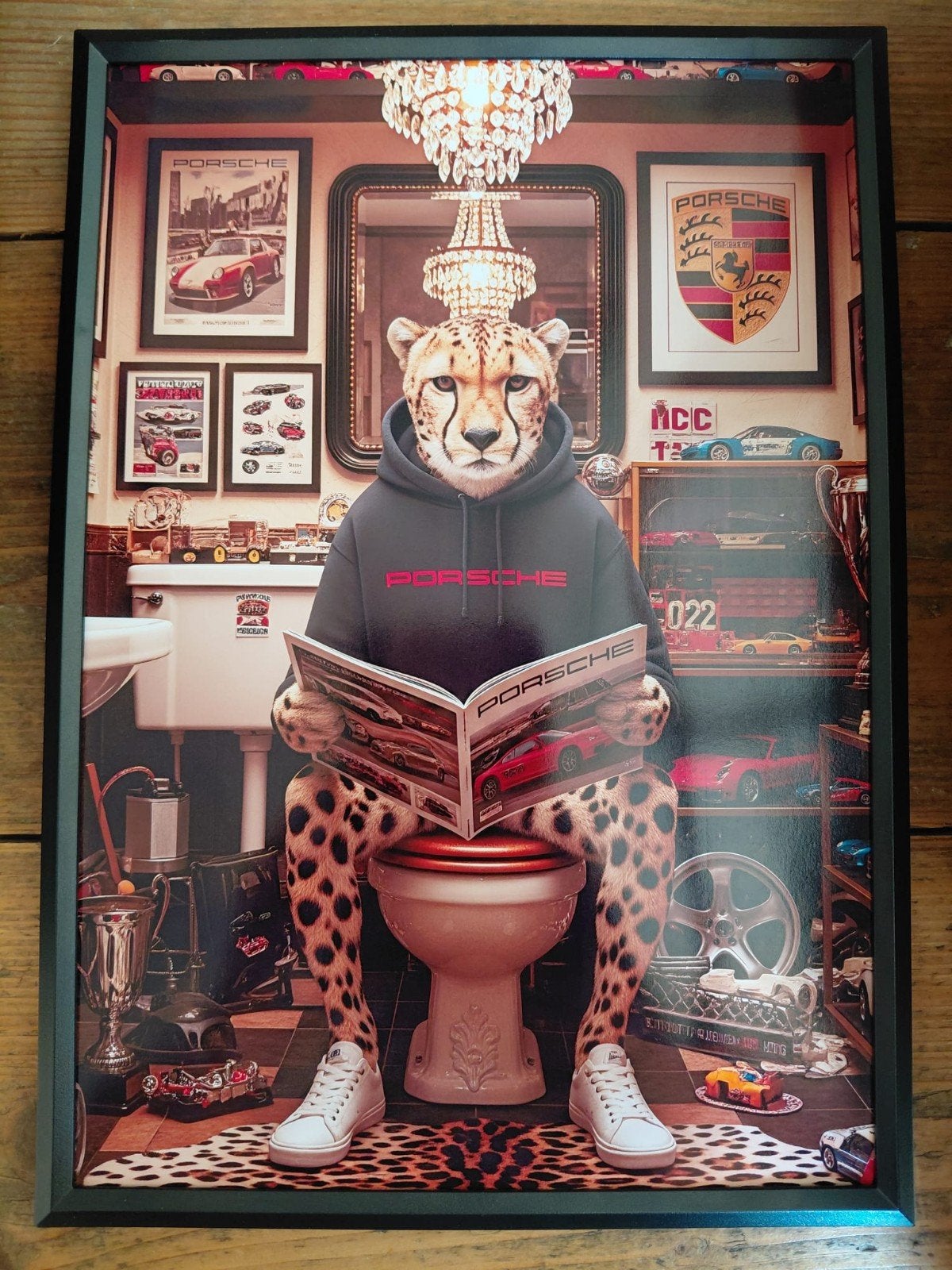 Porsche toiletart - Nieuw 21x30cm, Minder dan 50 cm, Nieuw, Ophalen of Verzenden, Print