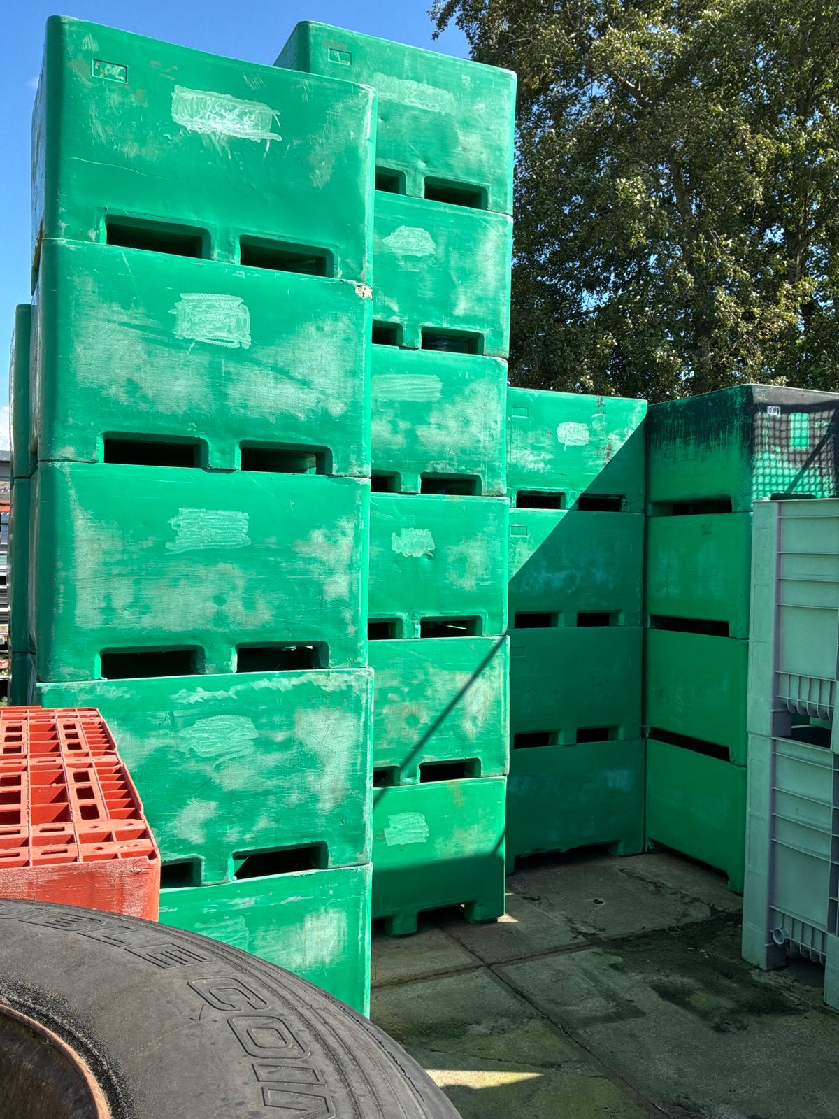 Kunststof palletboxen - dubbelwandige tubs - emballage, Ophalen