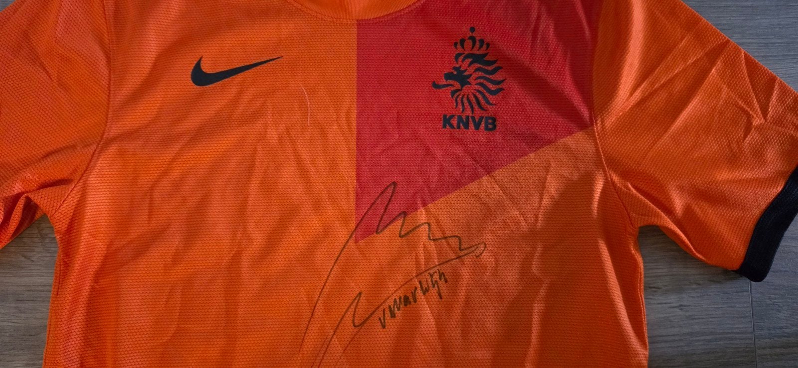 Gesigneerd Bert van Marwijk EK 2012 Oranje Shirt, Ophalen of Verzenden, Zo goed als nieuw, Shirt