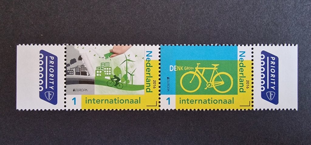 2016 NVPH 3399-3400 PostEurop Denk Groen. Priority. Postfris, Ophalen of Verzenden, Na 1940, Postfris