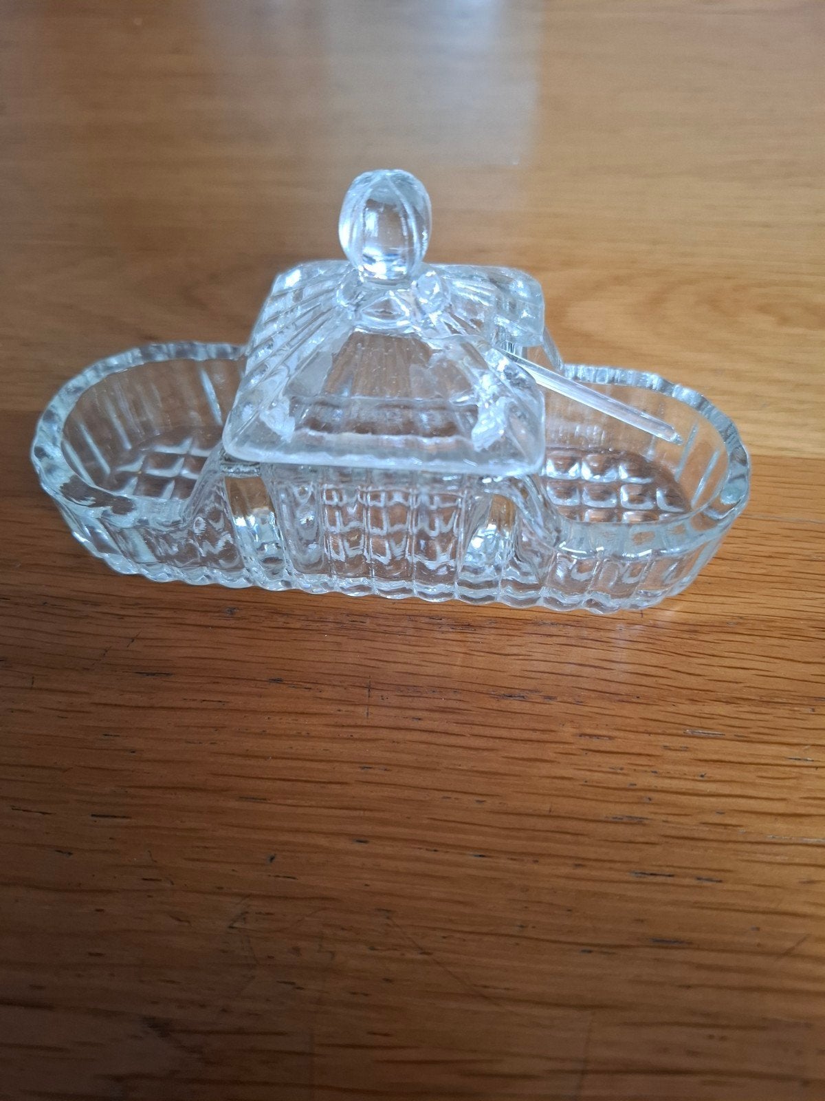 Vintage Glazen Menagesetje / Specerijenstelletje - Art Deco, Ophalen of Verzenden