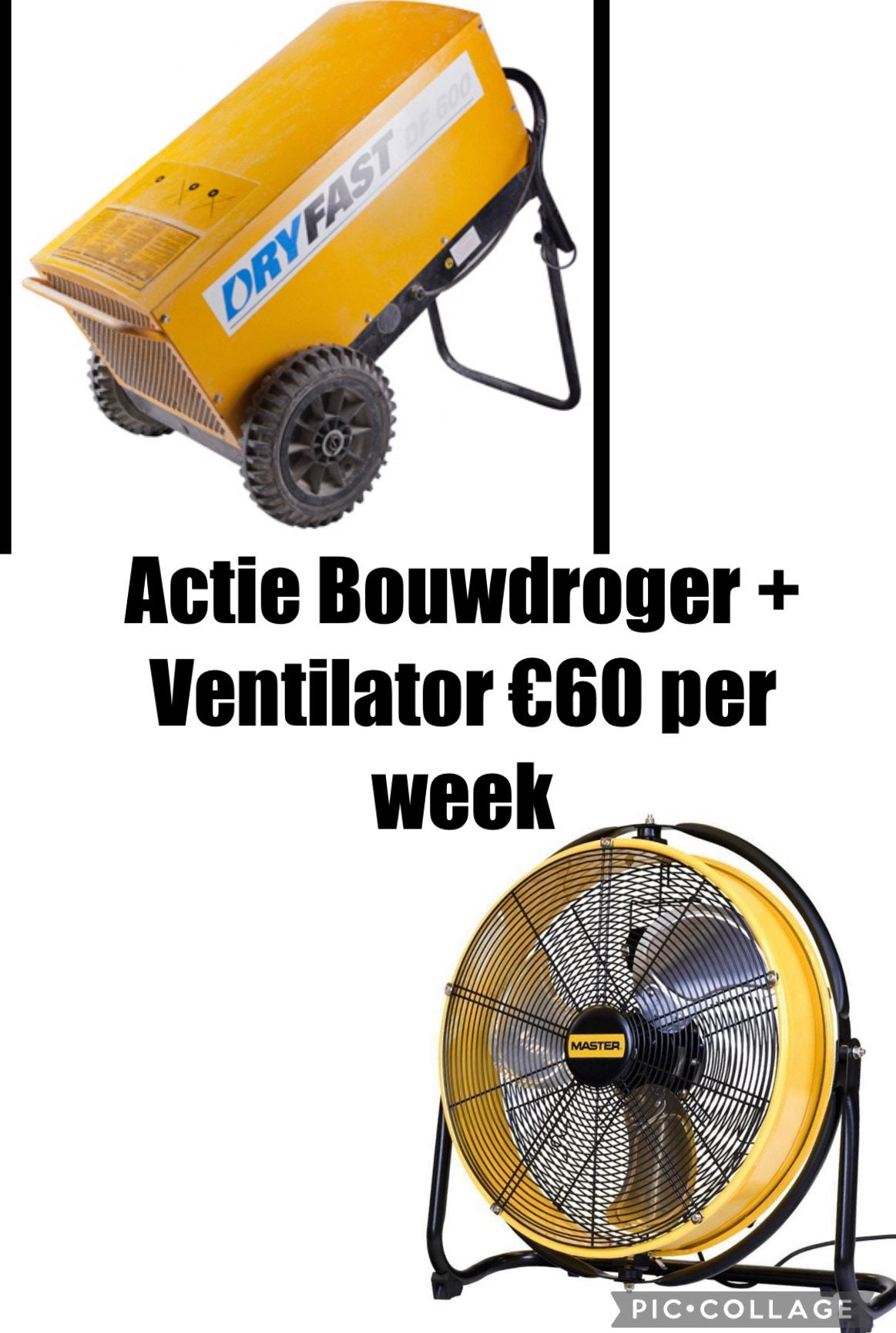 Bouwdroger s te huur Dryfast Ventilatoren Bel nu