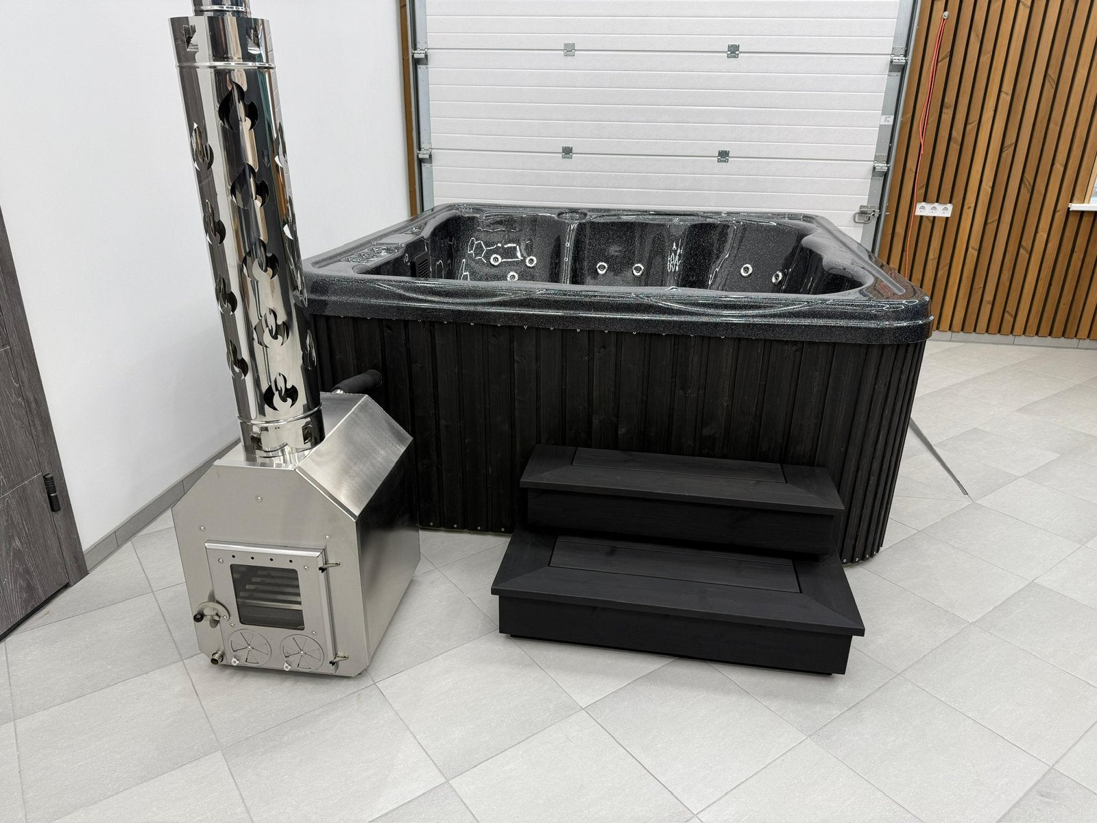 MEGA AANBIEDING Luxe vierkante hottub jacuzzi 220x220 cm, Verzenden, Nieuw