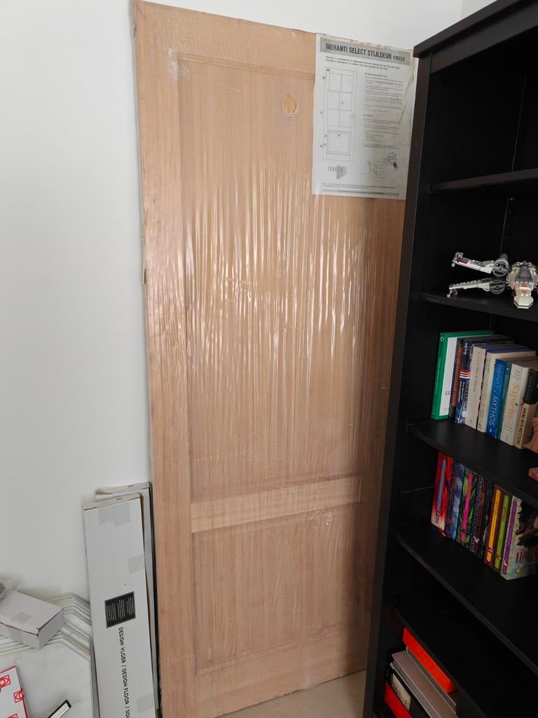 Nieuwe Meranti massieve binnendeur 83x211.5 cm, Ophalen, 80 tot 100 cm, Binnendeur, Nieuw