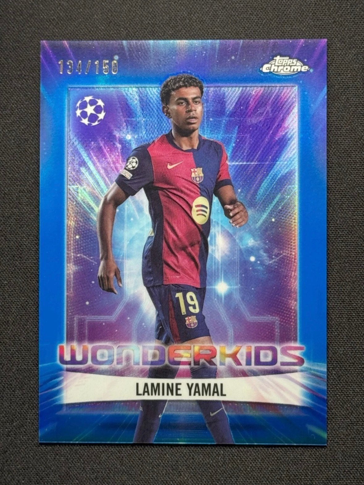 Lamine Yamal WONDERKIDS BLUE /150! Topps, Verzenden, Zo goed als nieuw, Plaatje