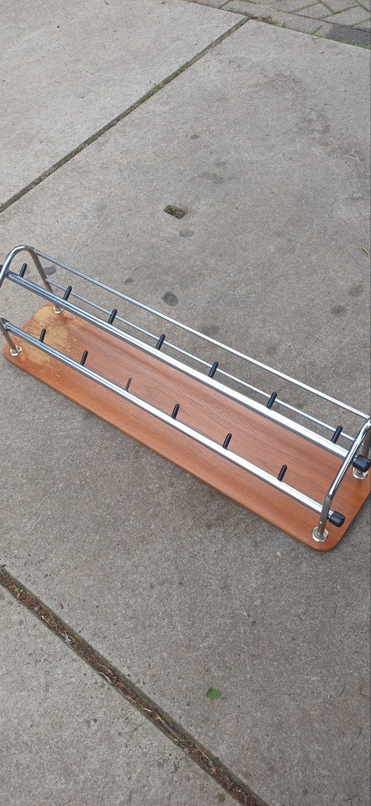vintage kapstok teak metaal, Ophalen