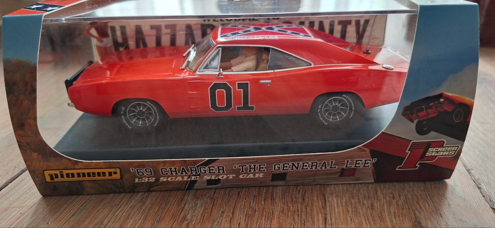 Nieuwe Pioneer P131 General Lee Dodge Charger 1:32 Slotcar, Verzenden, Nieuw, Auto, Overige merken