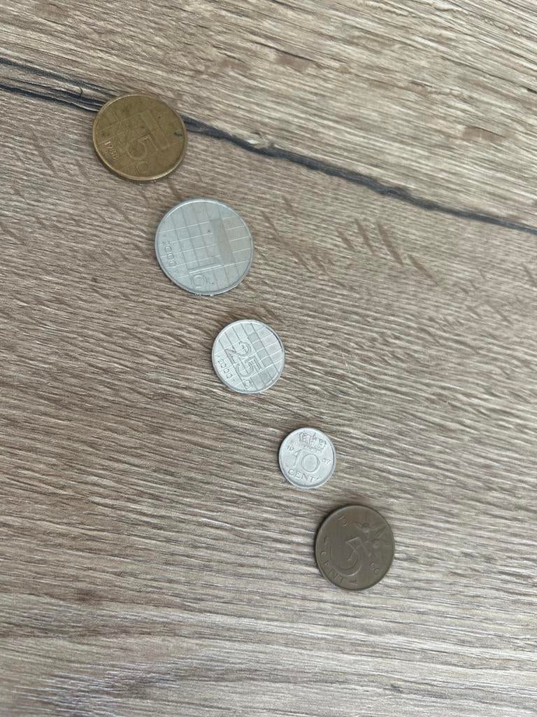 Nederlandse guldenset – 5 verschillende munten, Ophalen of Verzenden, Nederland, Munten