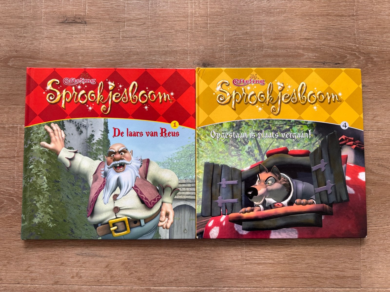 Efteling Sprookjesboom boeken - De laars van Reus & Opgestaa, Ophalen, Zo goed als nieuw, 3 tot 4 jaar