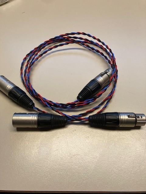 XLR kabel zelfbouw 90 cm, Ophalen of Verzenden, Zo goed als nieuw, Minder dan 2 meter, Interlink-kabel