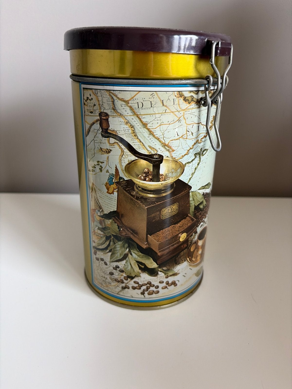 Vintage Koffieblik met Luchtdichte Sluiting, Ophalen of Verzenden