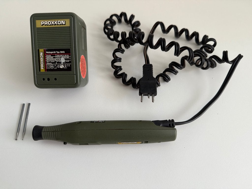 Proxxon Micromot GG12 graveerapparaat + 12V SNG-voeding, Ophalen of Verzenden, Gebruikt, Gereedschap of Toebehoren, Proxxon