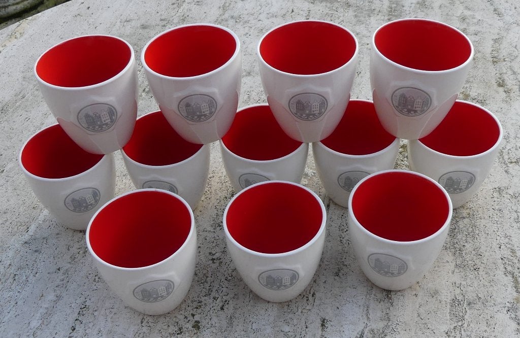 2 x Set 6 Nieuwe Douwe Egberts Senseo Mokjes Postcodeloterij, Overige merken, Nieuw, Overige stijlen, Aardewerk