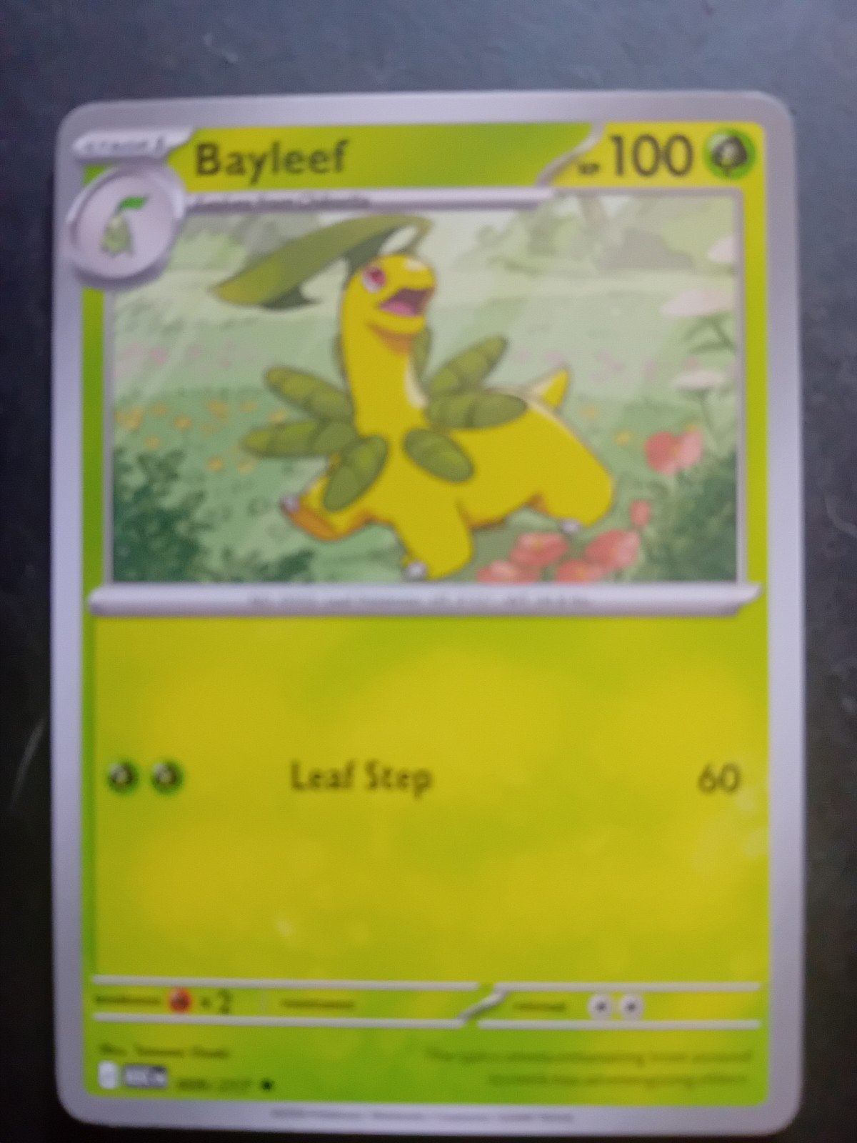 Pokémon Kaart Bayleef 100 HP - Leaf Step, Ophalen of Verzenden, Gebruikt, Losse kaart, Foil