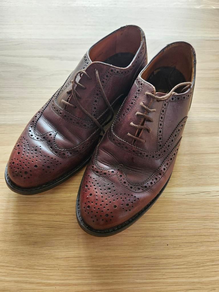 Herenschoenen, Van Lier maat 8,5 (43), Ophalen of Verzenden, Gedragen, Bruin