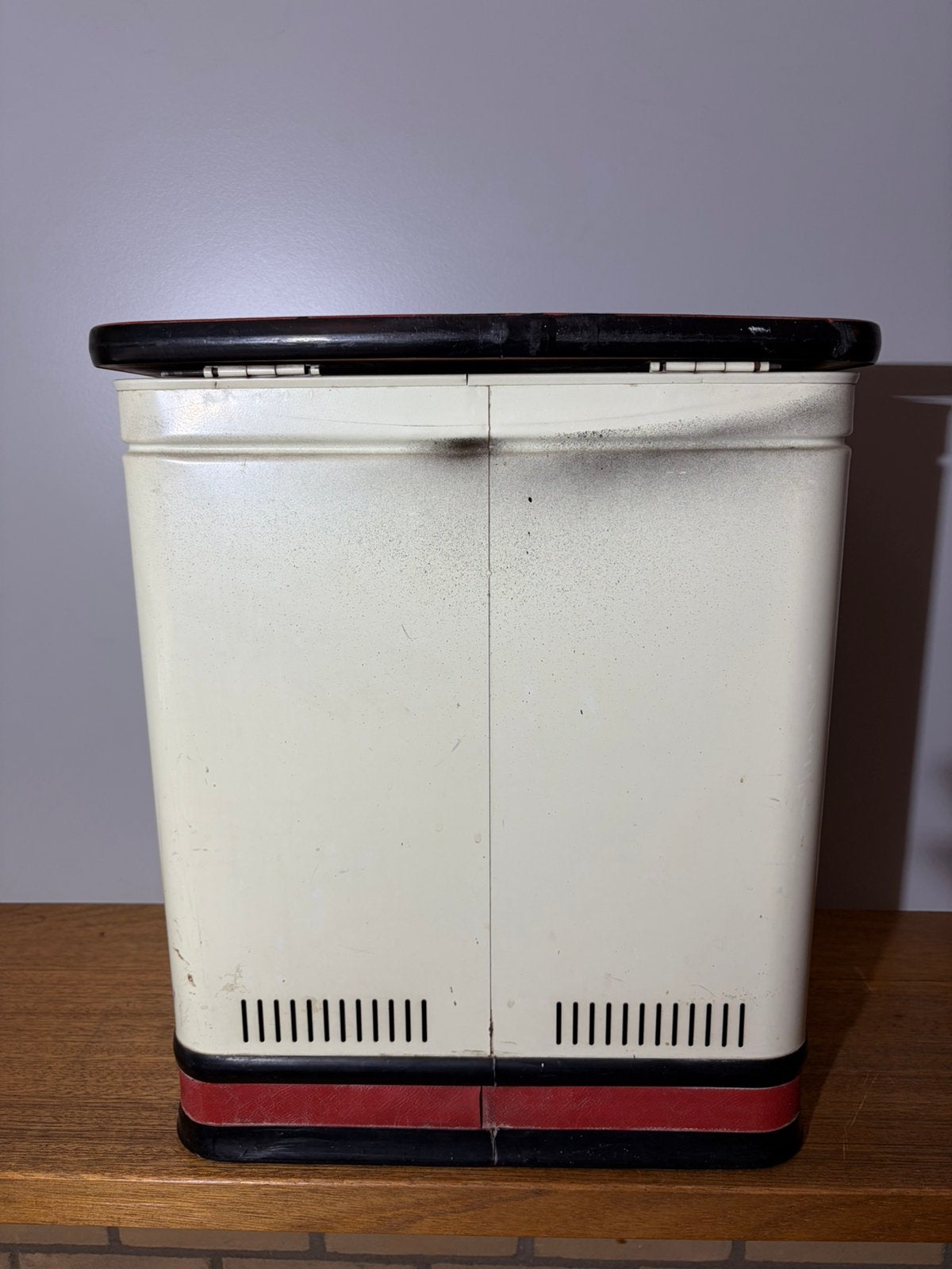 Vintage creme wit metalen retro Brabantia wasmand, Ophalen, Huis en Inrichting