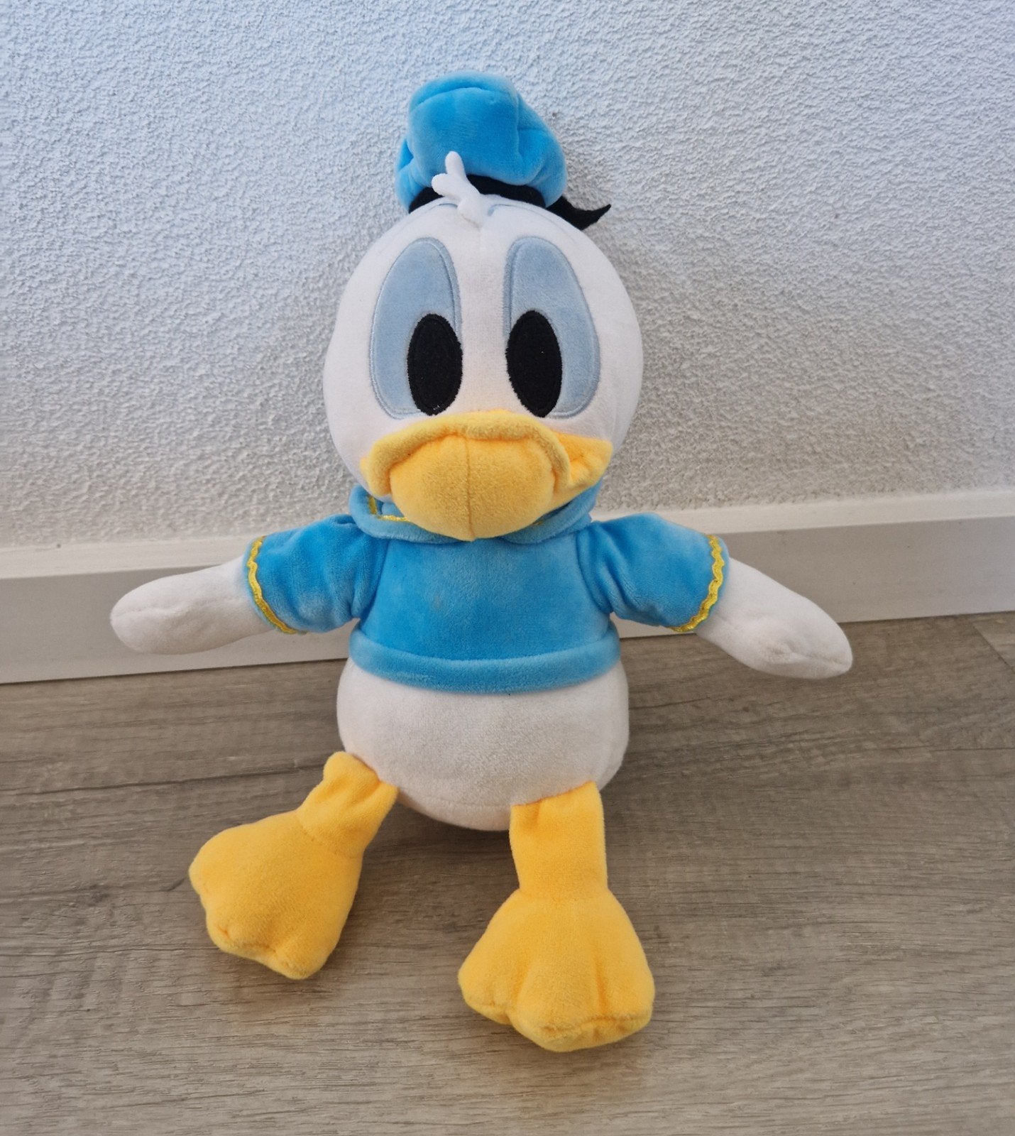 disney donald duck knuffel plush eend pluche, Ophalen of Verzenden, Zo goed als nieuw, Eend