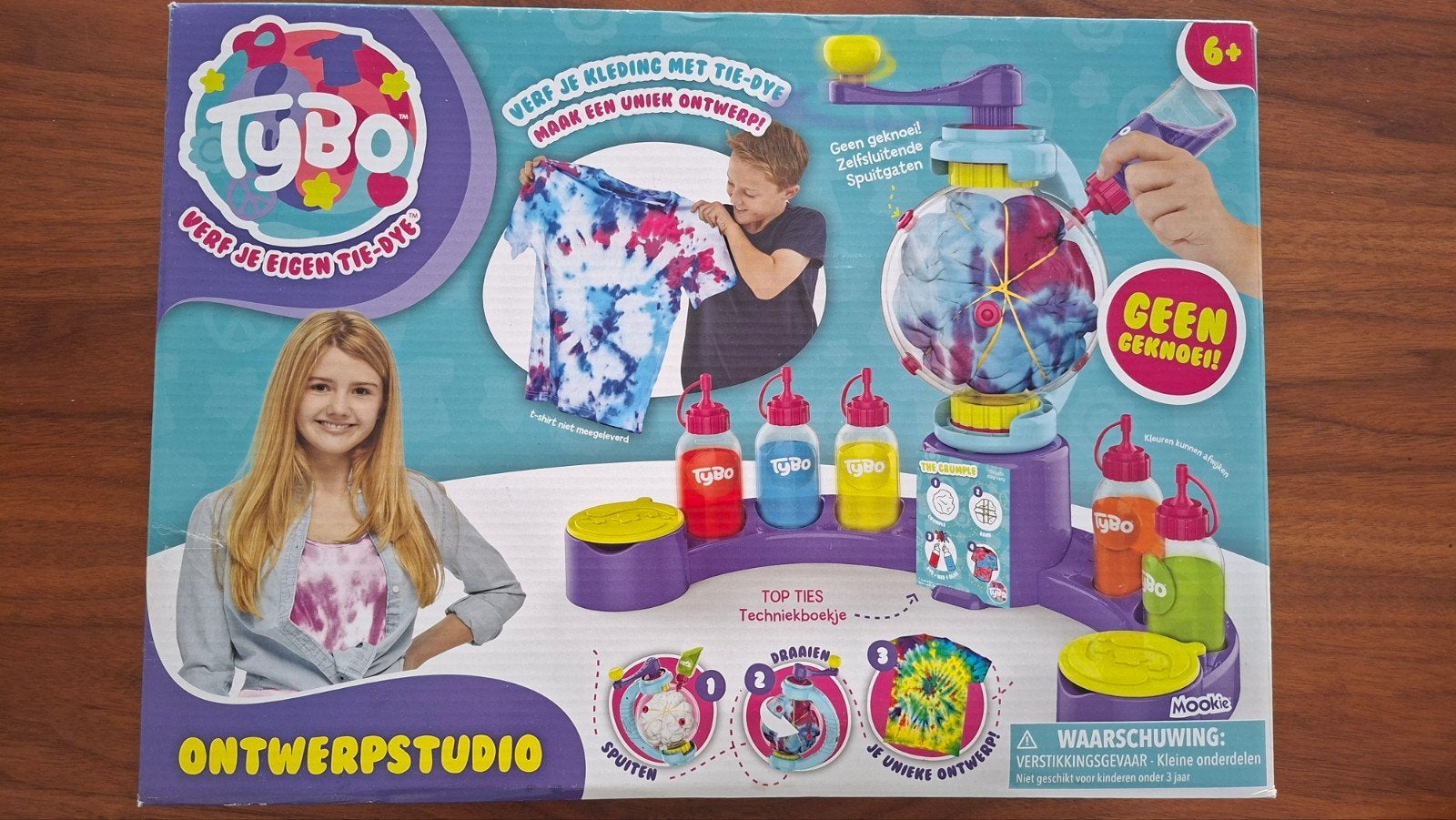 Tybo tie dye, Ophalen, Gebruikt, Knutselen