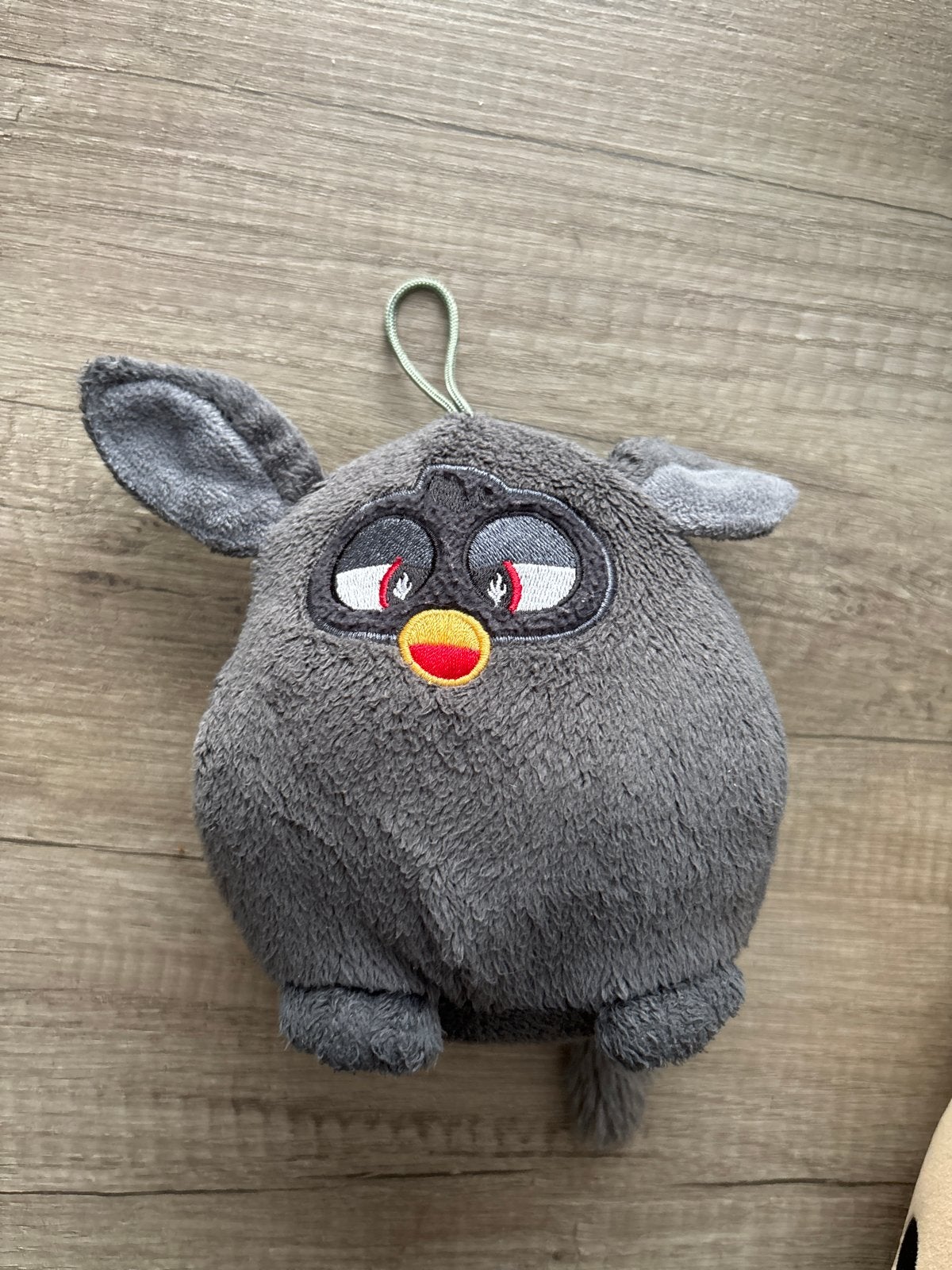 Grijze Furby knuffel sleutelhanger, Gebruikt, Overige merken, Overige karakters, Overige typen