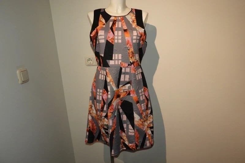Hale Bob jurk kleurrijke bonte print mooi model Nieuw mt L