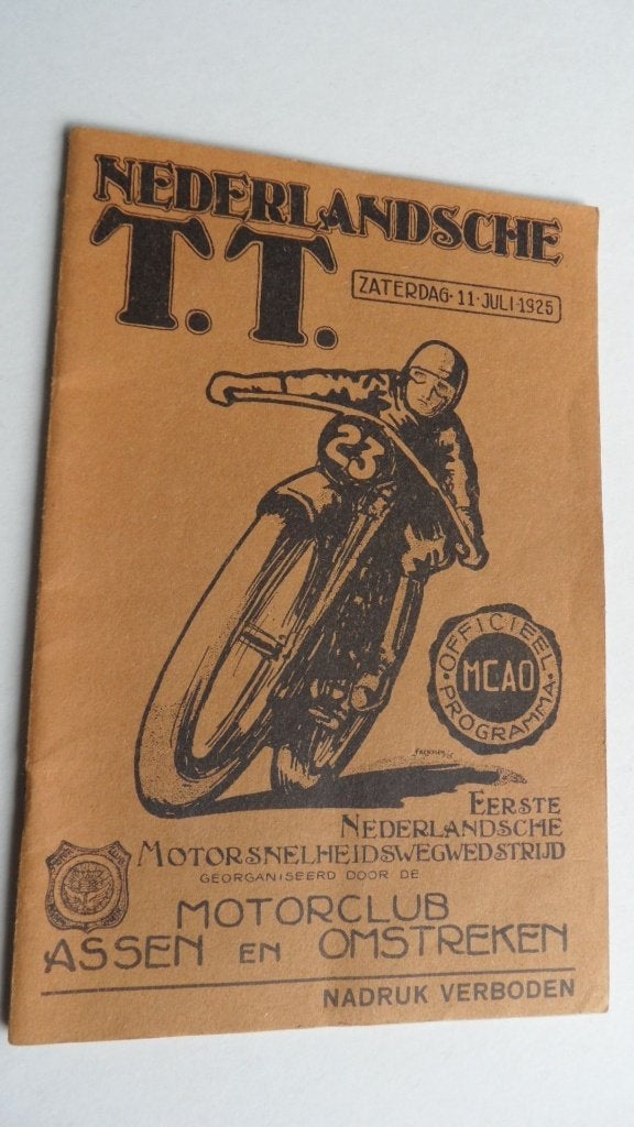 TT Assen 1925 motorwegrace programmaboekje, Replica 1987 Rol, Ophalen of Verzenden, Zo goed als nieuw, Motoren