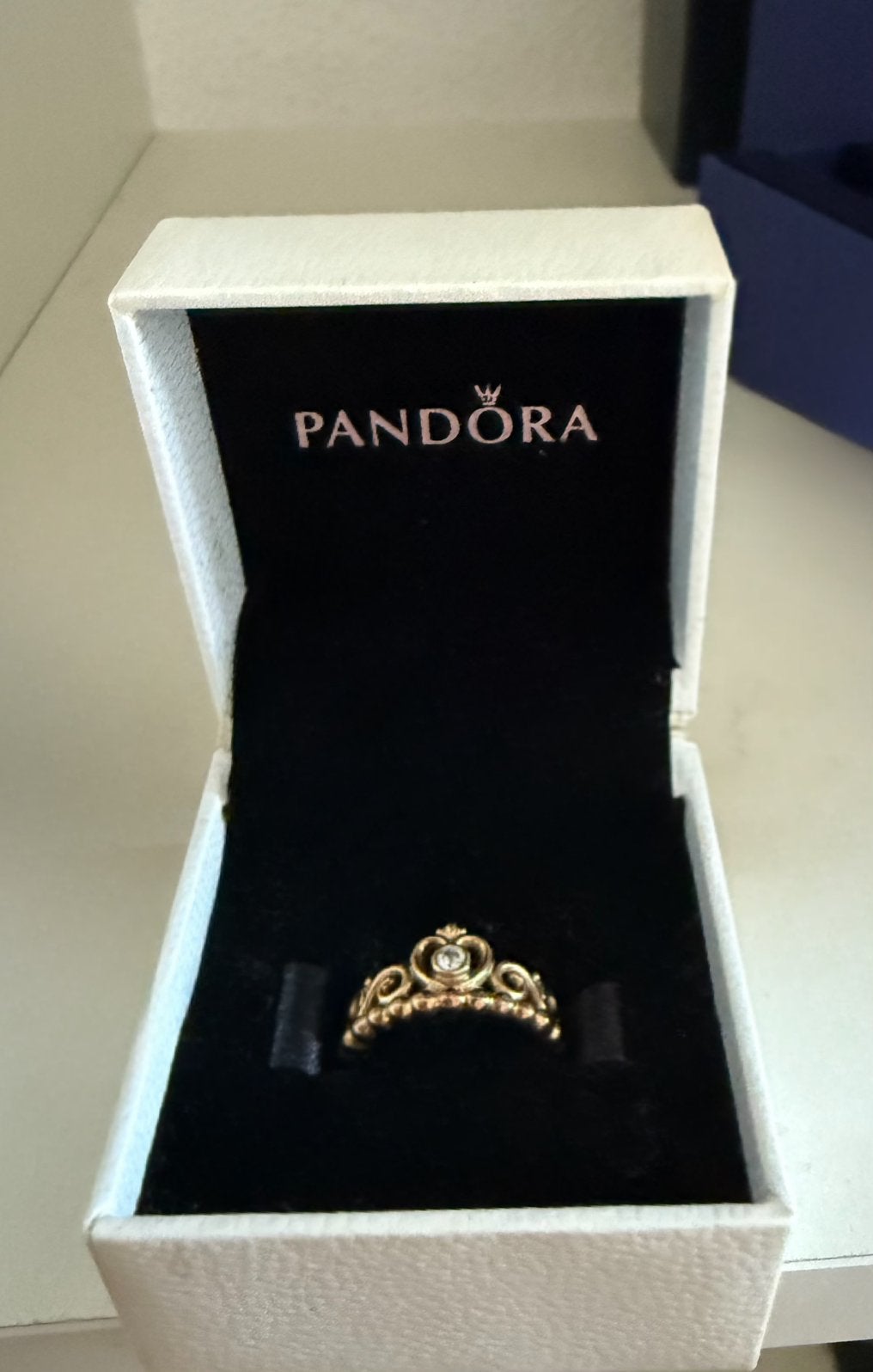 Pandora ring, Sieraden, Tassen en Uiterlijk, Bedels, Ophalen, Gebruikt, Goud, Pandora