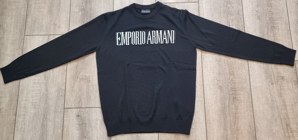 100% ORIGINELE Emporio Armani trui maat L, Emporio Armani, Maat 52/54 (L), Zwart, Nieuw
