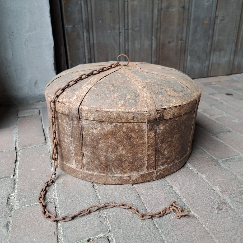 Oude stoere lamp hanglamp industrieel aan ketting *Etage3*, Gebruikt, ., Ophalen of Verzenden, .