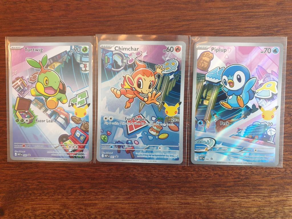Pokémon First Partner Gen 4: Turtwig, Chimchar, Piplup set, Ophalen of Verzenden, Nieuw, Meerdere kaarten, Foil
