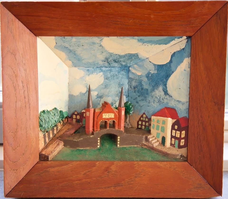 Kijkkast/ Diorama Waterpoort Sneek, Antiek en Kunst, Ophalen of Verzenden