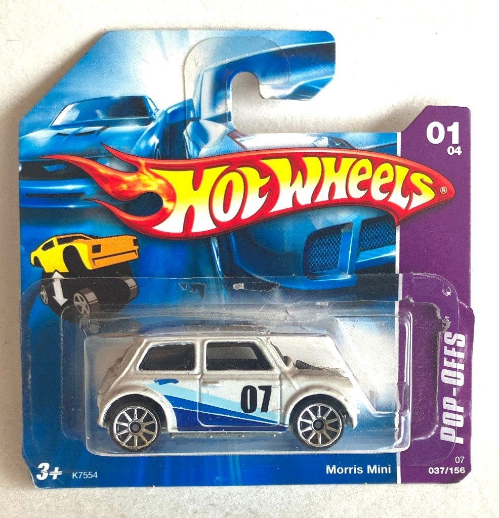 Mini Cooper Hot Wheels Pop Offs Series White short card., Ophalen, Zo goed als nieuw, Auto