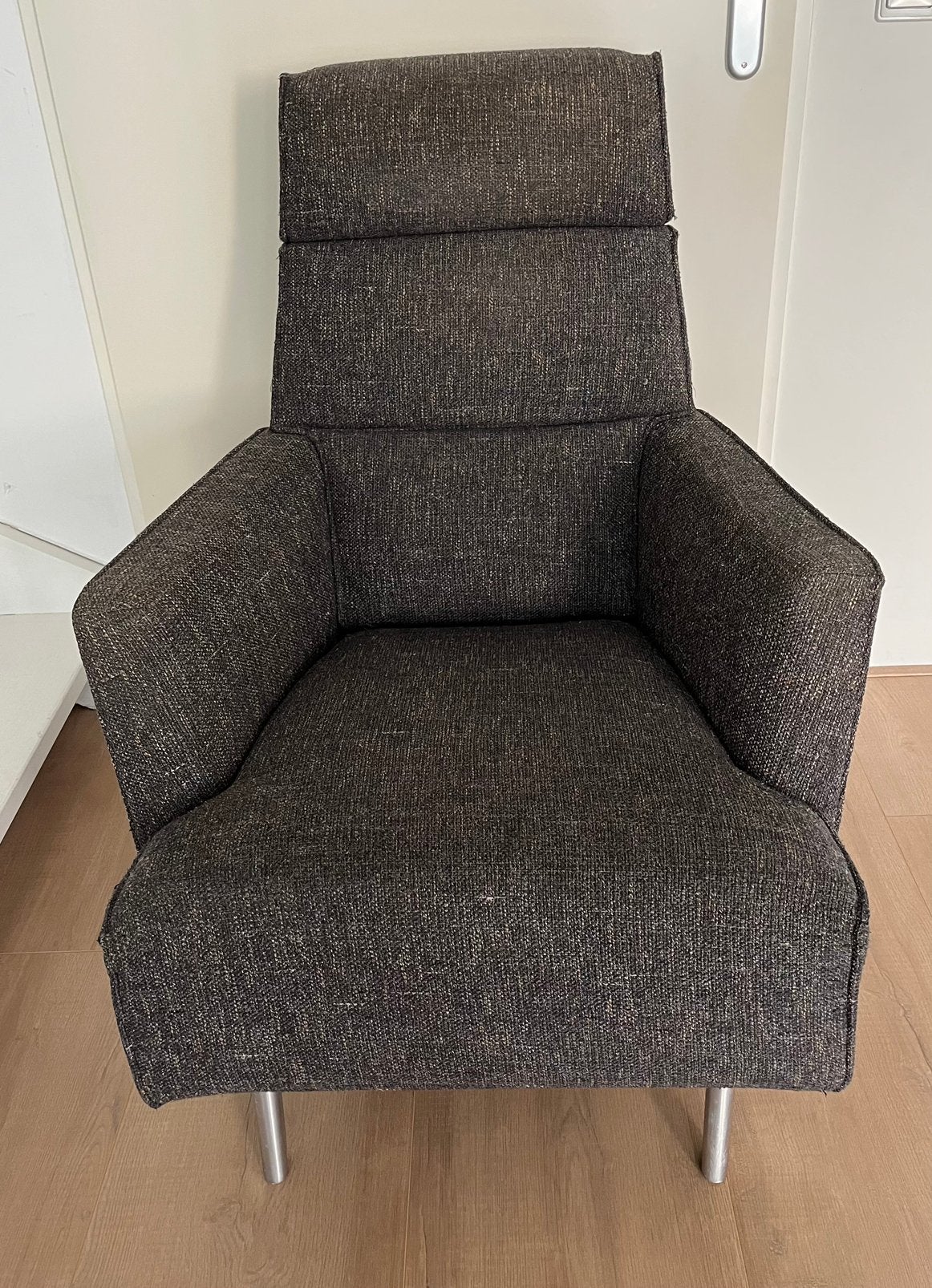Design on Stock fauteuil – grijs gemêleerd – nette staat, Ophalen, Gebruikt, 75 tot 100 cm, Stof