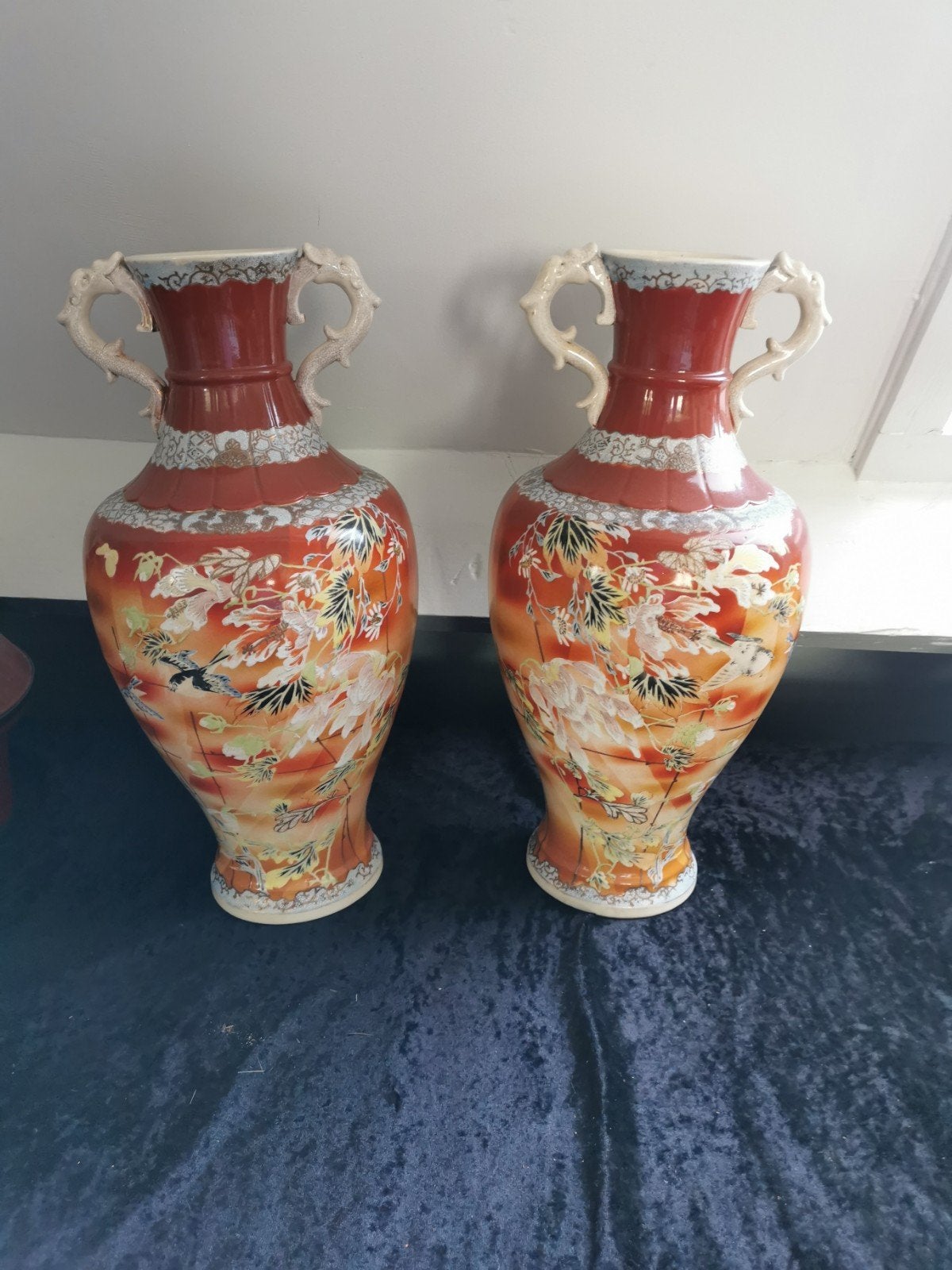 Satsuma vazen 2 stuks., Antiek en Kunst, Ophalen