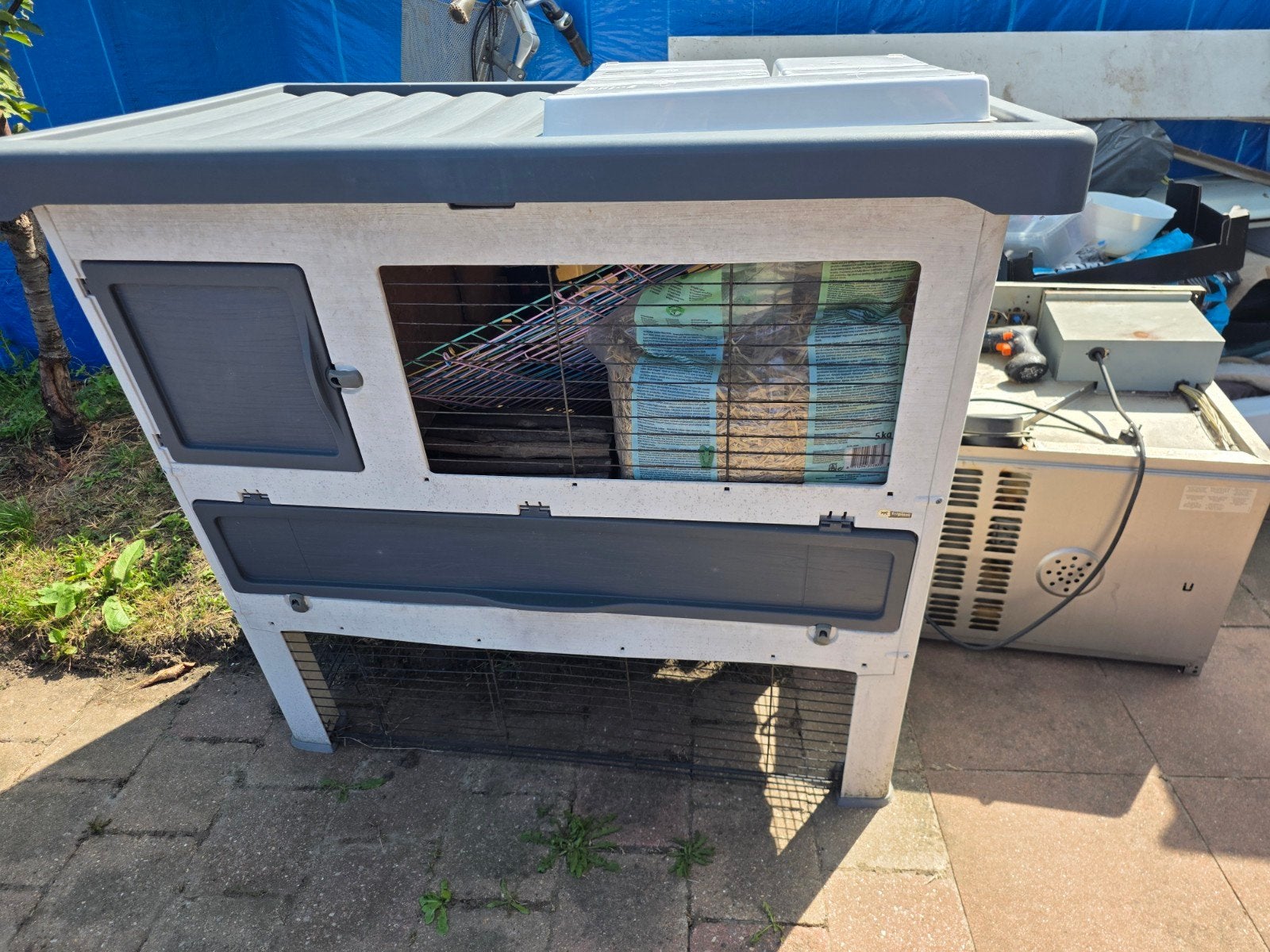konijnenhok met extra, Ophalen, Gebruikt, Konijn