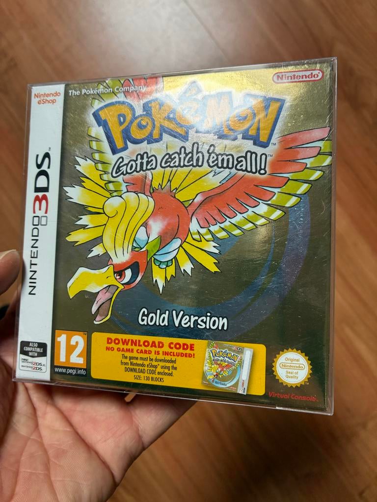Pokémon Gold Version 3DS - Perfecte staat, code gebruikt, 1 speler, Ophalen of Verzenden, Zo goed als nieuw, Role Playing Game (Rpg)