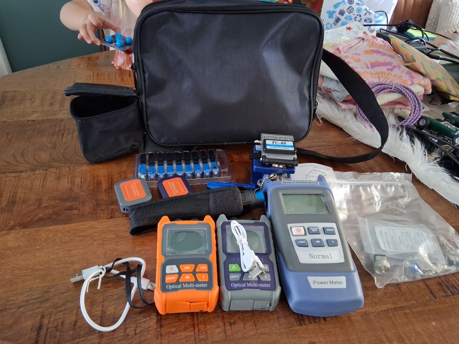 Complete Glasvezel Testkit met Multimeters en Accessoires, Ophalen of Verzenden