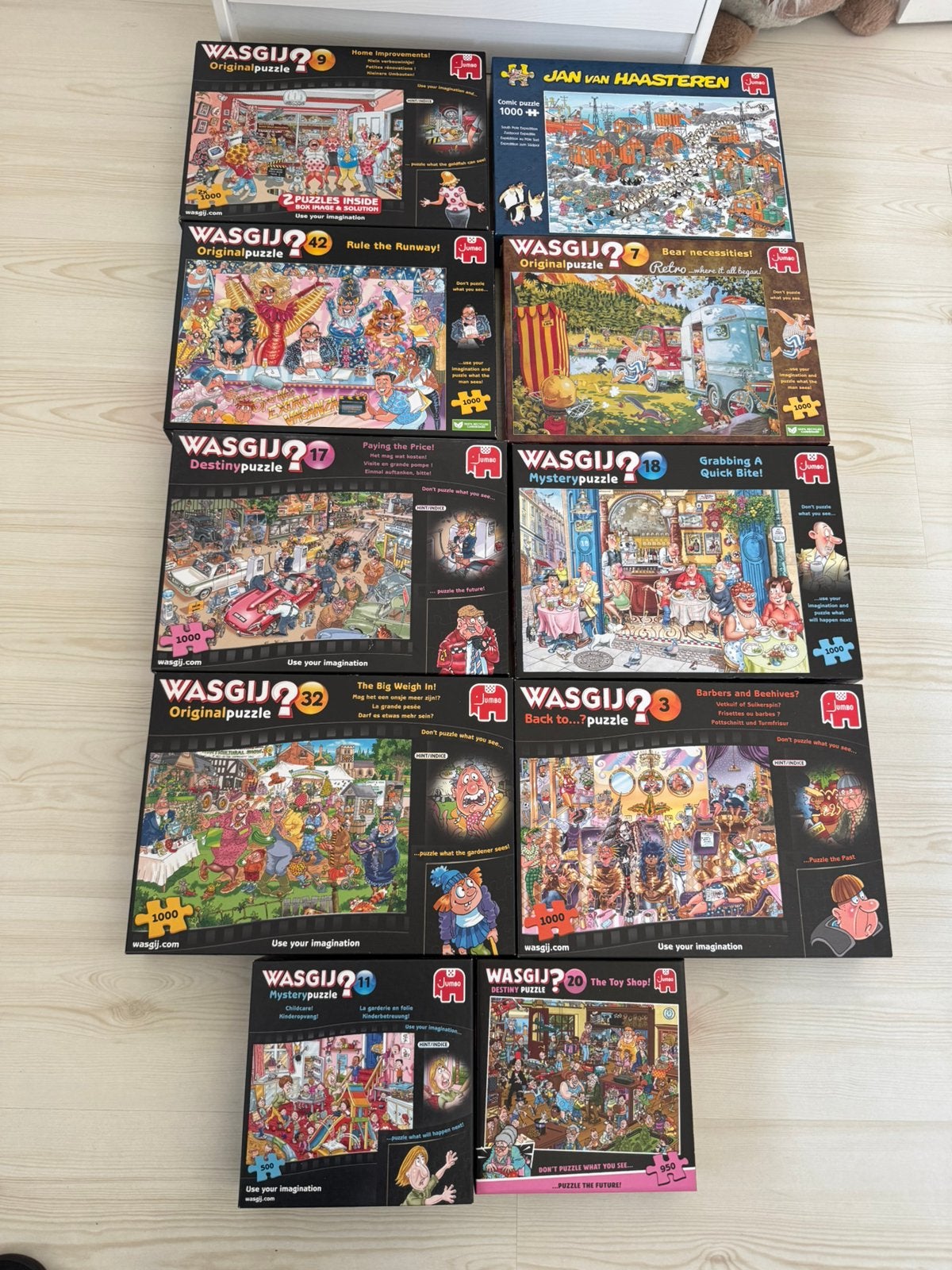 Diverse 1000 stukjes puzzels: , van Haateren , Wasgij , etc, Ophalen, Meer dan 50 stukjes, Gebruikt, 6 jaar of ouder