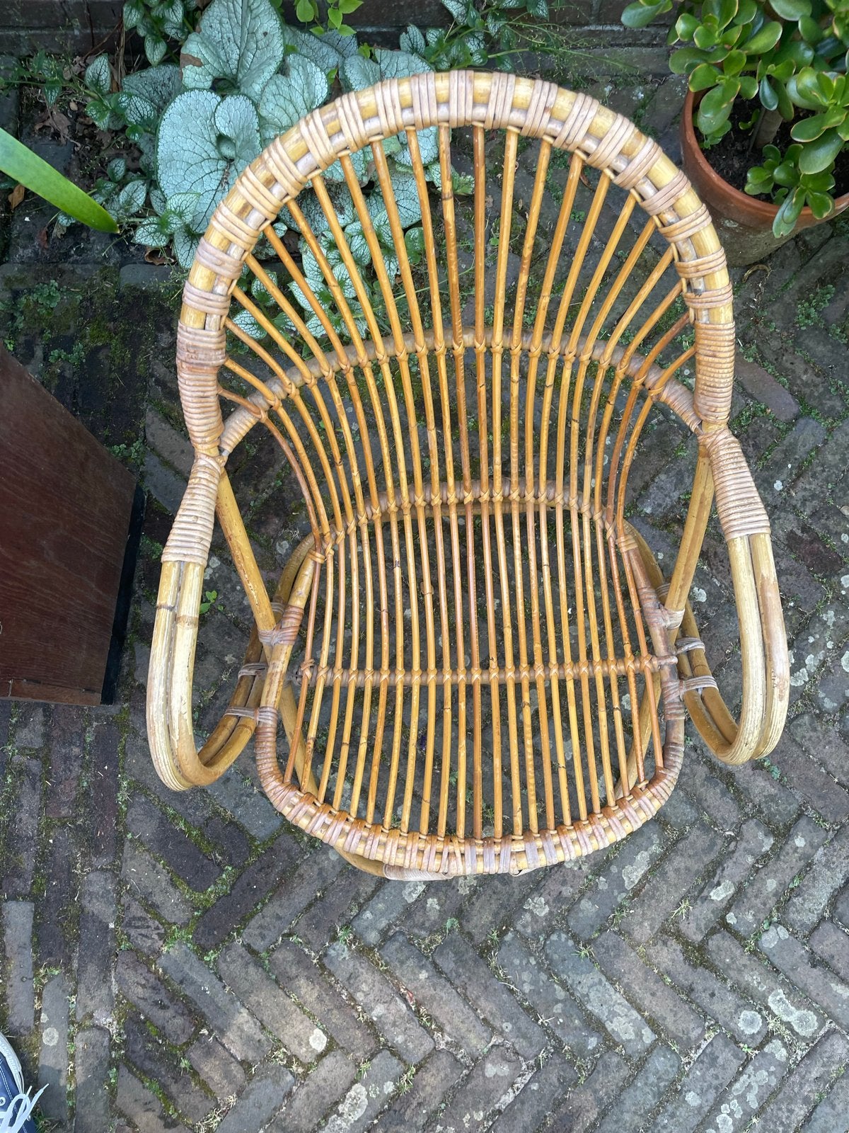 Vintage Rohe Rattan Stoel - Rotan Fauteuil, Ophalen