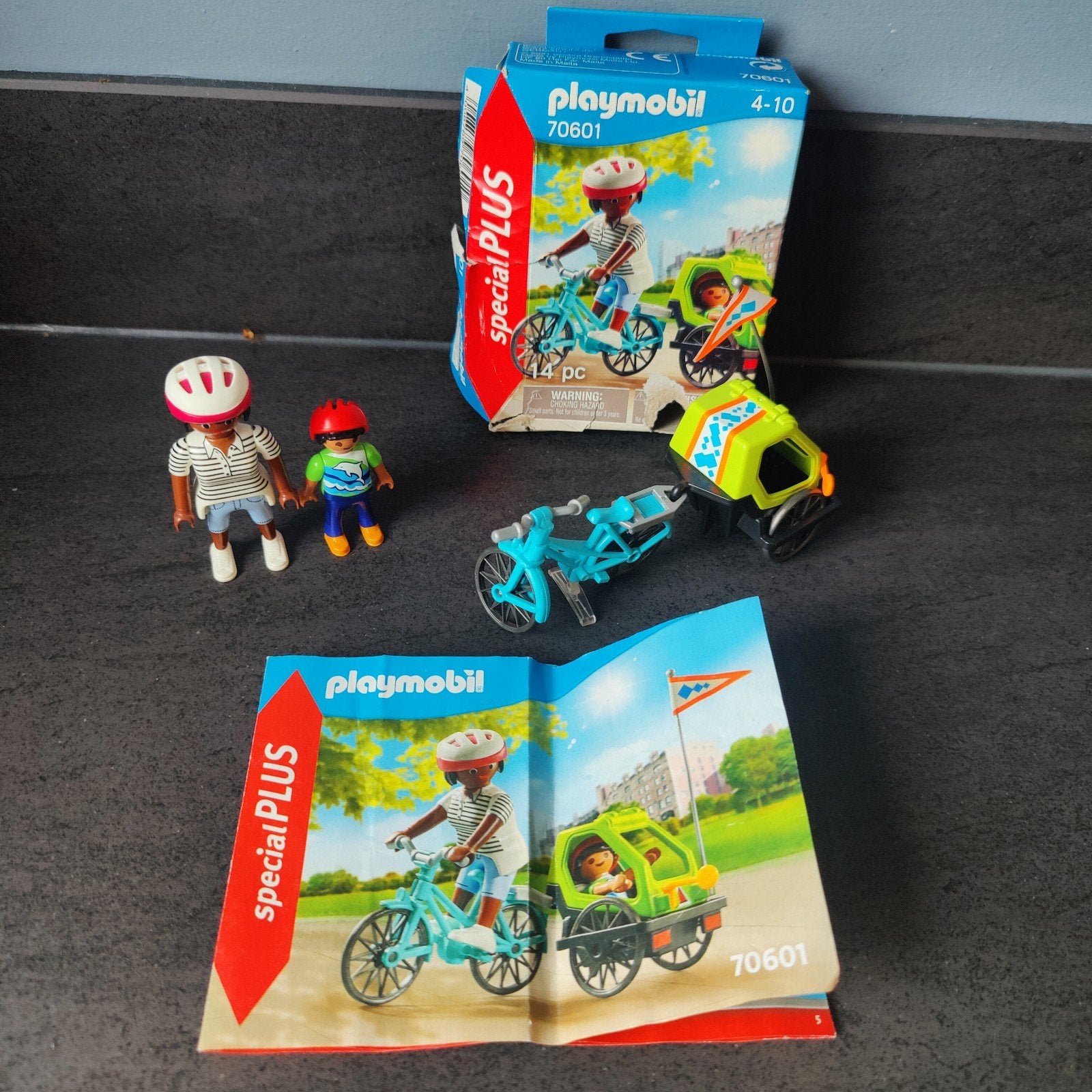 Playmobil Special Plus 70601 Fiets met kinderkar, Complete set, Voertuig, Special plus, Ophalen of Verzenden