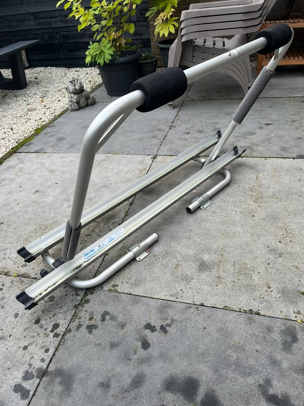 Fietsendrager voor op de dissel van een caravan, Ophalen, Gebruikt