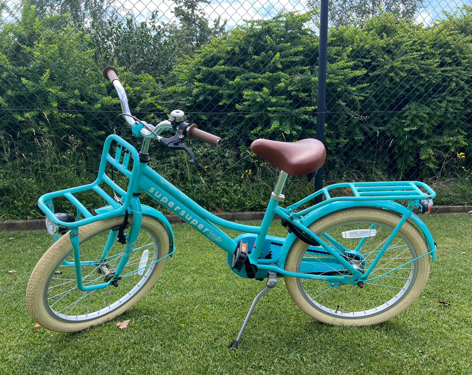 Supersuper Cooper fiets 20 inch turquoise, Ophalen, Terugtraprem, Gebruikt, Handrem