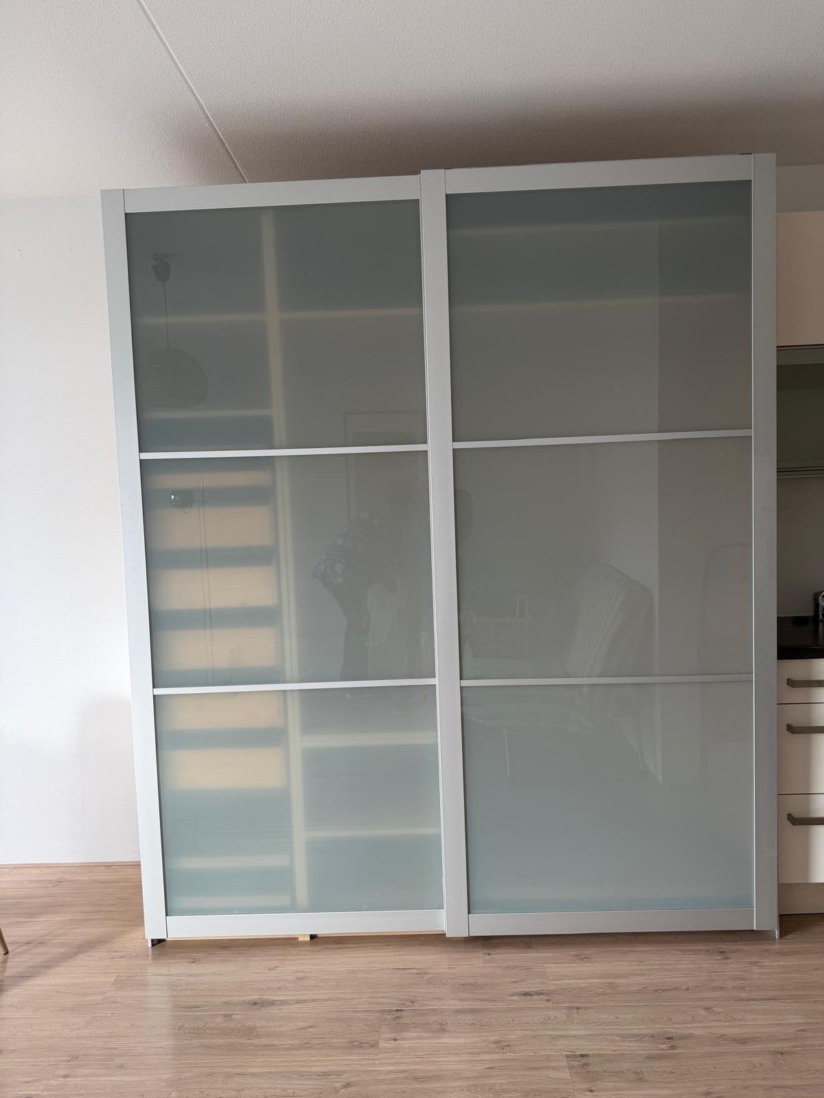 IKEA PAX Mehamn Kledingkast met schuifdeuren en lades, Ophalen, Gebruikt, 200 cm of meer, 150 tot 200 cm