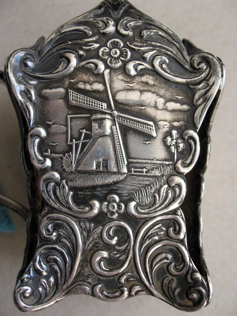 Oud hollandse maggifles houder Sola 100, Ophalen of Verzenden, Zilver