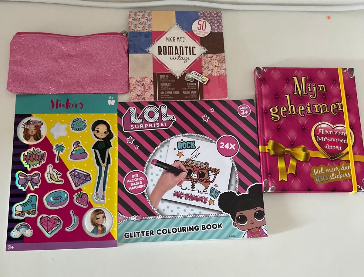 Leuke meiden knutselspullen:stickers, kleurboek vriendenboek, Overige thema's, Nieuw, Meerkleurig, Ophalen of Verzenden