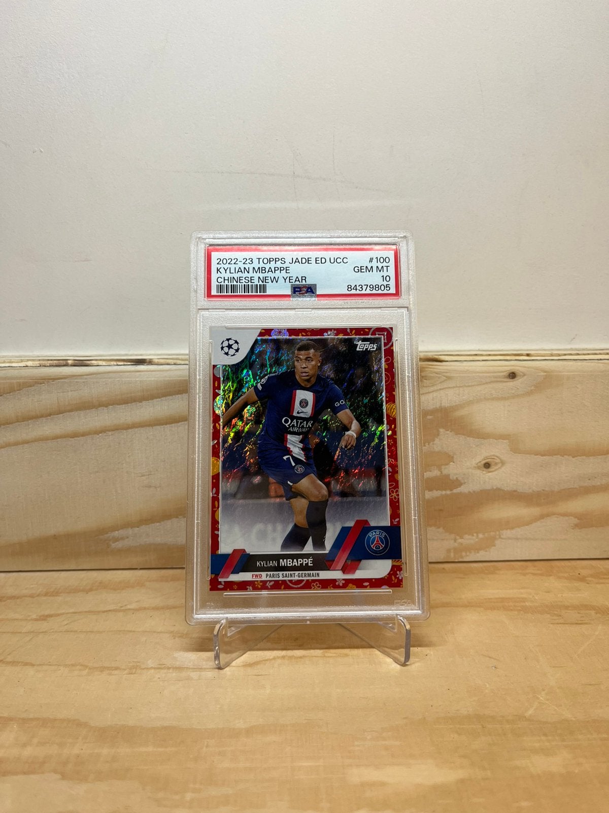 Kilian mbappé /150 psa 10, Ophalen of Verzenden, Nieuw, Buitenlandse clubs