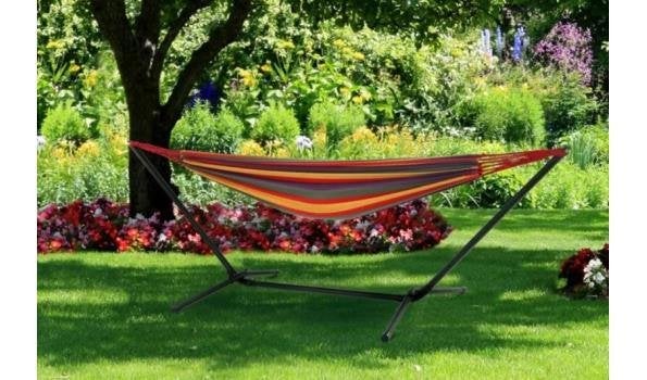 COMPLETE IN/OUTDOOR HANGMAT MET FRAME VAN 179.95 VOOR ---, Met standaard, ., Nieuw, Ophalen of Verzenden
