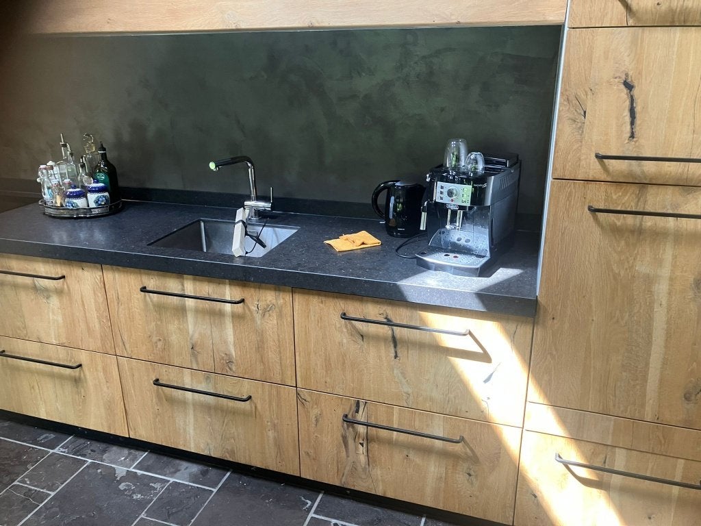 Keuken werkblad Arden Bleu Suede, Huis en Inrichting, Keuken | Keukenelementen, Ophalen, Zo goed als nieuw, 200 cm of meer, Minder dan 100 cm