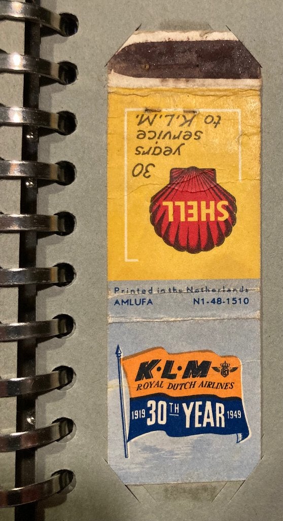 Lucifermerkje KLM 30 jaar, Verzamelen, Luchtvaart en Vliegtuigspotten, Ophalen of Verzenden, Gebruikt, Overige typen